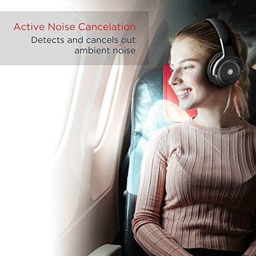 Motorola Escape 800 Wireless Active Noise Cancelling Headphones - ANC Bluetooth Headset with Mic, Soft Cushions - HD Sound, Deep Bass, 12-Hour Playtime, IPX4 Waterproof, Works with Voice Assistants