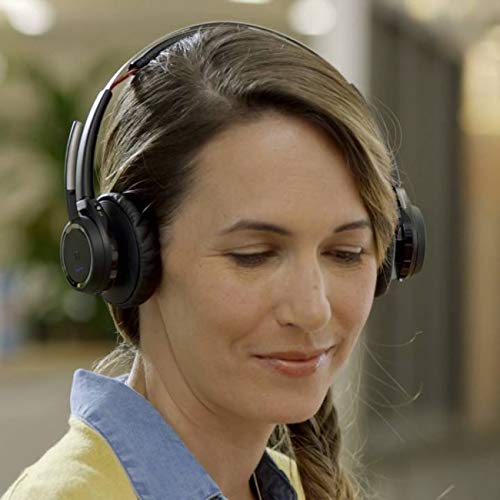 GTW Voyager Focus UC B825 Bluetooth Headphones with Microphone 202652-01-BC, Bluetooth USB Dongle, Smartphones, PC, MAC, Tablet - Zoom, Teams, Skype, Fuze, RingCentral, Combo USB Power Charger