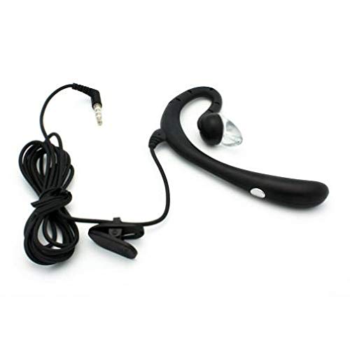 Wired Mono Headset Earphone w Mic Headphone 3.5mm Single Earbud Hands-Free Microphone Over-The-Ear Compatible with Motorola One Phone