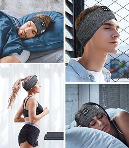 Sleep Headphones Headband, Wireless Sleep Earbuds, Soft Elastic Cozy Headband Headphones, Sleep Headband for Workout, Yoga, Travel, Gift for Women Men