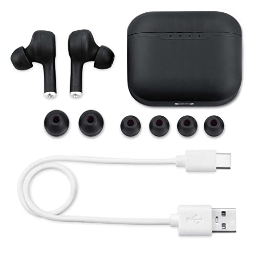 Dartwood Active Noise-Canceling Wireless Dartpods+ True Wireless Bluetooth Headphones (Black)