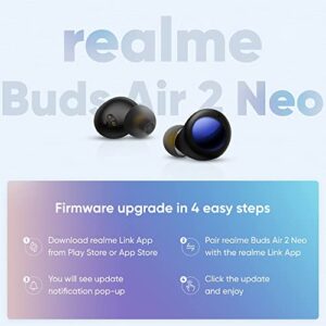 realme Buds Air 2 Neo Active Noise Cancelling Wireless Earbuds, Gaming Earbuds Bluetooth 5.2 with Microphone, Waterproof Headphones, Touch Control, 28H Playtime, USB-C, App for iPhone Android