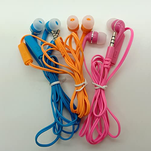 KKstorm Kids Headphones Kids: Headphones for Kids for School Kids Wired School Headphones Lightweight Microphone Earphones with Microphone Earphones Microphone Earbuds with Microphone Kids 3PACK