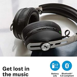 Sennheiser Momentum 3 Wireless Noise Cancelling Headphones with Alexa, Auto On/Off, Smart Pause Functionality and Smart Control App, Black Black (Renewed)
