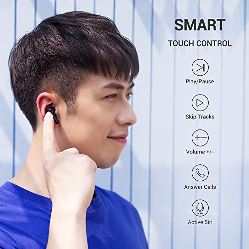 233621 Axel Hybrid Active Noise Cancelling Earbuds, HiFi Stereo Earphones with 4 Built-in Mics for Clear Calls, Customizable Immersive Sound, 10mm Drivers, Bluetooth 5.1, Transparency Mode Headphones