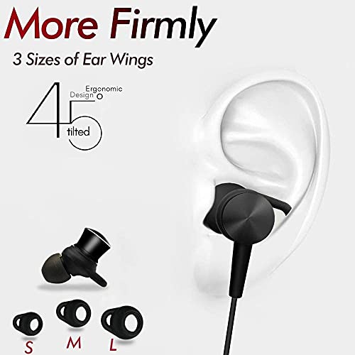 USB C Headphones Ecoker Hi-Fi Immersive Bass Sound Metal Earphones Type C Earbuds with MEMS Microphone for Samsung Galaxy S21/Ultra/S20/Note10, Google Pixel 5/4/3/2 - Black(Updated Version)
