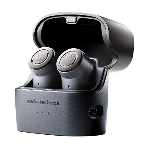 Audio-Technica ATH-ANC300TW QuietPoint Wireless Active Noise-Cancelling in-Ear Headphones, Black