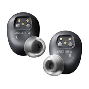 Audio-Technica ATH-ANC300TW QuietPoint Wireless Active Noise-Cancelling in-Ear Headphones, Black