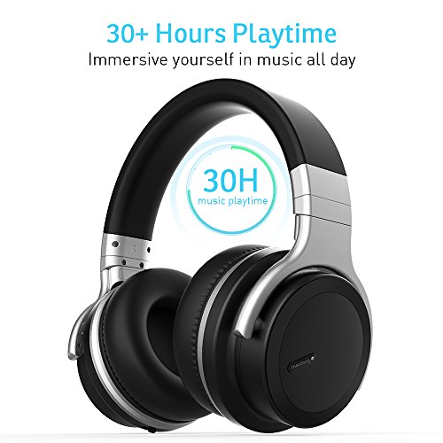 E7 PRO Active Noise Cancelling Bluetooth Headphones with Free Carring Case, Wireless Headphones Over Ear 30H Playtime Hi-Fi Stereo Sound, Microphone for Travel Work PC TV