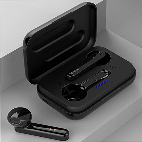 for T-Mobile REVVL 6 in-Ear Earphones Headset with Mic and Touch Control TWS Wireless Bluetooth 5.0 Earbuds with Charging Case - Black