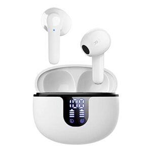wireless earbuds bluetooth 5.3 headphones touch control with wireless charging case 50h playtime ipx8 waterproof stereo earphones in-ear mic headset for android ios cell phone computer laptop sports