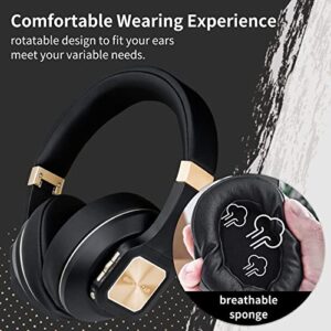 EMPERSTAR Noise Cancelling Headphones, Over The Ear Headphones Wireless Bluetooth Multipoint Comfortable and Foldable Over Ear Wireless Headset for 40H Music, Built-in Mic for TV,Travel,Work