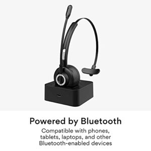 MEE audio H6D Bluetooth Wireless Headset with Boom Microphone and Charging Dock (Renewed)