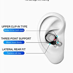 8D True Stereo - Wireless Gaming Headset - Noise Cancelling - TWS Mini in-Ear Earbud with Microphone - Bluetooth Headphones - Wireless Earbuds for Both Apple and Android Smartphones. (Black)