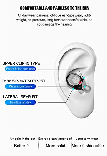 8D True Stereo - Wireless Gaming Headset - Noise Cancelling - TWS Mini in-Ear Earbud with Microphone - Bluetooth Headphones - Wireless Earbuds for Both Apple and Android Smartphones. (Black)