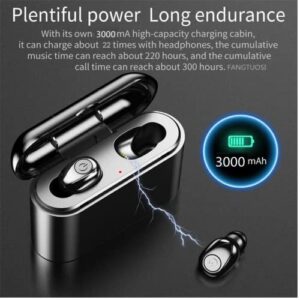 8D True Stereo - Wireless Gaming Headset - Noise Cancelling - TWS Mini in-Ear Earbud with Microphone - Bluetooth Headphones - Wireless Earbuds for Both Apple and Android Smartphones. (Black)