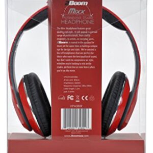 2BOOM MIXX Professional Over Ear Studio Foldable Digital Stereo Bass Wired Headphone Red