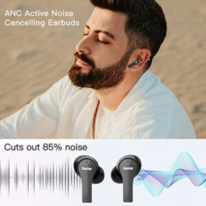 TONSTEP True Wireless Earbuds Bluetooth 5.1, in-Ear Headphones with Charging Case, 30H Playtime, IPX6 Waterproof, Touch Control, Deep Bass Stereo Earphones Built-in Microphone for Sport (Black)