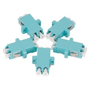 VANDESAIL Fiber Optic Coupler, LC to LC Duplex Multimode Fiber Optic Cable Adapter Coupler OM1 OM2 OM3 OM4(Fiber Optic Adapter, LC to LC)