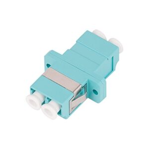 VANDESAIL Fiber Optic Coupler, LC to LC Duplex Multimode Fiber Optic Cable Adapter Coupler OM1 OM2 OM3 OM4(Fiber Optic Adapter, LC to LC)