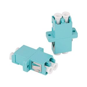 VANDESAIL Fiber Optic Coupler, LC to LC Duplex Multimode Fiber Optic Cable Adapter Coupler OM1 OM2 OM3 OM4(Fiber Optic Adapter, LC to LC)