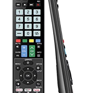 Gvirtue Universal Remote Control Replacement for Sharp-Smart-TV-Remote All Sharp AQUOS LED LCD HDTV 3D 4K UHD Smart TV with Backlit, Netflix, You Tube, Amazon, Sling, Vudu, Google Play Button