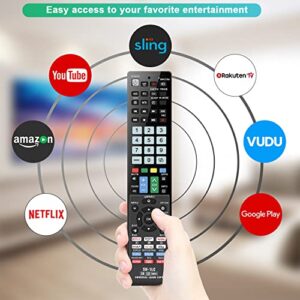 Gvirtue Universal Remote Control Replacement for Sharp-Smart-TV-Remote All Sharp AQUOS LED LCD HDTV 3D 4K UHD Smart TV with Backlit, Netflix, You Tube, Amazon, Sling, Vudu, Google Play Button