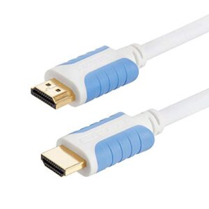 Cmple - White HDMI Cable 10FT - 4K HDMI 2.0 Cable Ultra High Speed HDTV Cord with 3D HDR & Ethernet Channel HDMI to HDMI Male