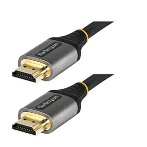 startech.com 3ft (1m) hdmi 2.1 cable 8k – certified ultra high speed hdmi cable 48gbps – 8k 60hz/4k 120hz hdr10+ earc – ultra hd 8k hdmi cable – monitor/tv/display – flexible tpe jacket (hdmm21v1m)