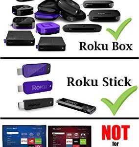 Amaz247 Point-Anywhere Wi-Fi Remote Pairing with Roku Stick, Stick+, Roku Premiere, Premiere+, Roku Ultra, Roku 2,3,4; Replace Roku Stick Remote RC80