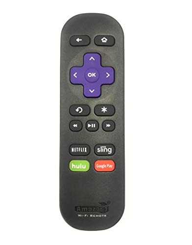 Amaz247 Point-Anywhere Wi-Fi Remote Pairing with Roku Stick, Stick+, Roku Premiere, Premiere+, Roku Ultra, Roku 2,3,4; Replace Roku Stick Remote RC80