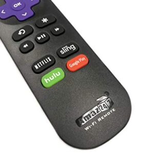 Amaz247 Point-Anywhere Wi-Fi Remote Pairing with Roku Stick, Stick+, Roku Premiere, Premiere+, Roku Ultra, Roku 2,3,4; Replace Roku Stick Remote RC80