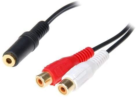 Eeejumpe 6 inches Stereo Splitter-3.5mm Jack to 2-RCA Jacks Audio Adapter