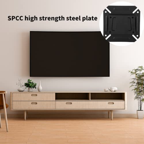 Wall Hung TV Bracket, 24in TV Wall Mount Bracket for Most 12-24 inch LCD, LED and Plasma TV, Mount with Large Loading Weight and SPCC High Strength Steel Plate（Aluminium Alloy）