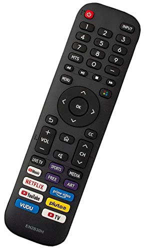 Replacement for Hisense-TV-Remote, EN2B30H Remote Compatible with All Hisense 4K LED HD UHD VIDAA Smart TVs