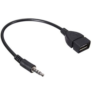 pink lizard 3.5mm male audio aux jack to usb 2.0 type a female otg converter adapter cable