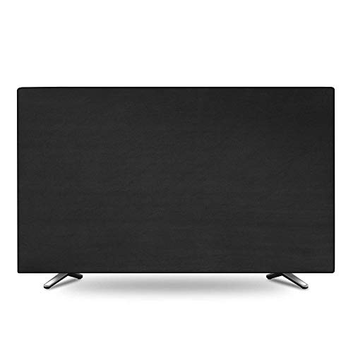 Indoor TV Set Cover, Soft Lycra Fabric Universal 55“ Flat Screen Dust-proof Protector (55", Black)