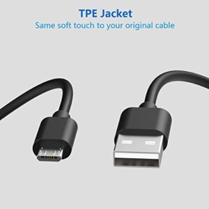 HOUPU [2-Pack] 3 Feet Micro USB Cable, Fast Charging and Sync Data Cord for Android, Samsung, Fire Tablets, Kindle eReaders, HTC, Nokia, Sony, Motorola - Black