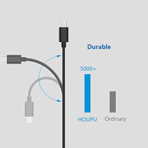 HOUPU [2-Pack] 3 Feet Micro USB Cable, Fast Charging and Sync Data Cord for Android, Samsung, Fire Tablets, Kindle eReaders, HTC, Nokia, Sony, Motorola - Black