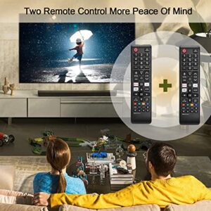 【Pack of 2】 Universal Remote Control for Samsung TV Remote, Replacement for All Samsung LCD LED HDTV 3D Smart TVs Models with Netflix, Video and Samsung TV Plus