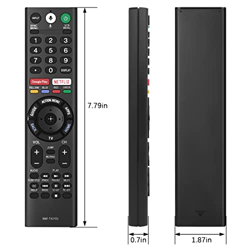 RMF-TX310U Voice Replacement Remote Control Compatible with Sony 4K Smart Bravia TV Models XBR-43X800G XBR-75X800G XBR-65X800G XBR-49X800G XBR-55X800G XBR-85X900F XBR-49X900F XBR-75X900F XBR-65X900F