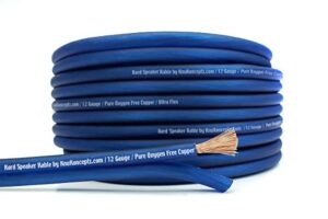knukonceptz krd12bl-25 kord kable 12 gauge copper speaker wire, 25-feet (blue)