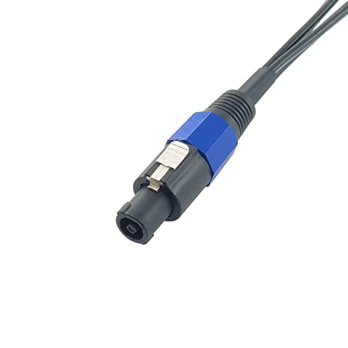 WJSTN speakon splitter Cable ，1 male to 2 female speaker Break Out Cable， Speakon Male to Dual Female Adapter Cable，2Pack