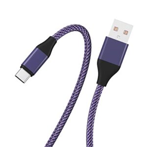 6ft 3a fast usb c charging cord 2pack compatible with amazon fire 9th 10th 11th 12th generation tablet,new fire hd 8 hd10 8plus tablet and kids edition 2019 2020 2021 fire 72022- purple