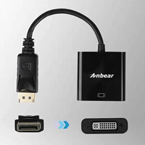 Anbear DisplayPort to DVI Adapter, Display Port to DVI-D Adapter (Male to Female) Compatible with Computer,Desktop,Laptop,PC