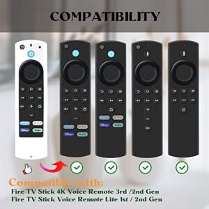 Universal Firestick Remote Cover Glow in The Dark - TV Stick 4k Remote Cover 2nd/3rd Gen, Firestick Remote Case Anti Slip Silicone Sleeve (White)