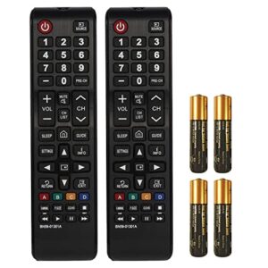 2 packs bn59-01301a remote control for samsung ua43nu7090 un55nu7100 un58nu7100 smart 4k ultra hdtv led lcd 3d tvs, for bn59-01199f bn59-01289a remote controller replacement with batteries