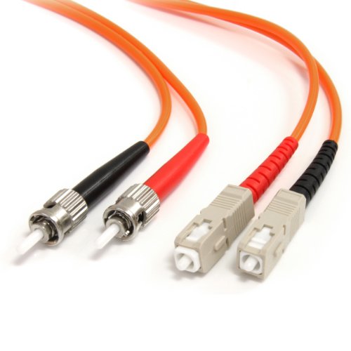 StarTech.com 1m Fiber Optic Cable - Multimode Duplex 62.5/125 - LSZH - ST/SC - OM1 - ST to SC Fiber Patch Cable (FIBSTSC1)