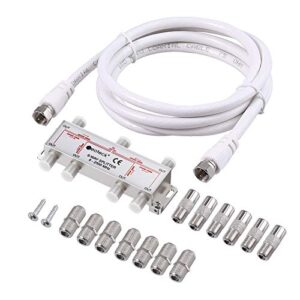 Neoteck 6-Way Coax Cable Splitter MoCA 5-2500MHz, Coaxial Splitter