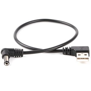 usb to barrel cable usb to 5.5mm/2.1mm angled 5v dc power cable (right angled)